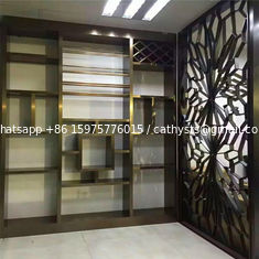 China Interior Design partition wall stainless steel panel in bronze finish on sale supplier