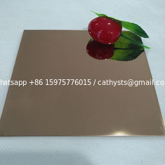 China high quality rose gold mirror SS304 sheet decorative 4x8 stainless steel sheet 0.6-1.5mm thickness supplier