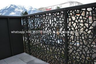China Powder Coated Decorative Outdoor metal screen Villa Garden Aluminum panel perforated Fence supplier