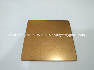 China Pvc coating Rose gold sand blasting finish stainless steel sheet plate for decoration supplier