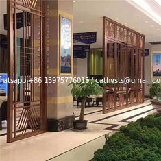 China The Most Popular Stainless Steel 3d Pattern Gold Room Partition Wall Divider Panel supplier