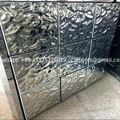 China Embossed Stainless Steel Panels Gold Mirror Finish For Column Cover Cladding 304 316 supplier