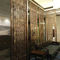 Custom Made Black Framed Room Dividers And Partitions Golden 1800 X 900 Stainless Steel 3d Circle Pattern Screen supplier